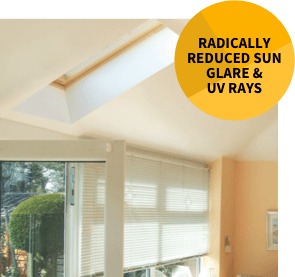 a tiled roof radically reduces any sun glare
